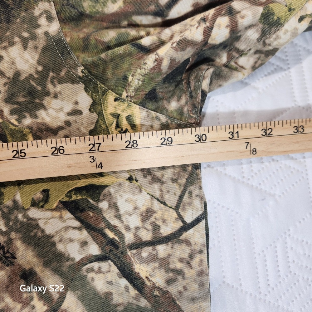 Cabelas ZONZ camo Shirt Men's Woodlands Camo Long Sleeve Button Hunt Game 3XL - Picture 11 of 16